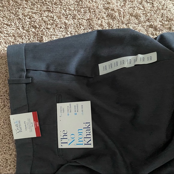 Croft & Barrow Classic Grey Stretch Khaki Pants 34 - Picture 14 of 15